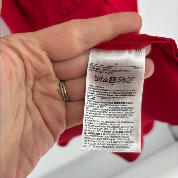 Banana Republic Bright Red Ruffle Frock Dress - Picture 5 of 8